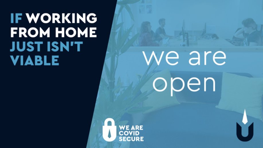 We've watched other co-working spaces and have decided to reopen. We’ve reviewed our Covid precautions and feel that it's important to provide space to allow people to work near home.

Can't work from home? New members welcome, more at buff.ly/3cYnXVb