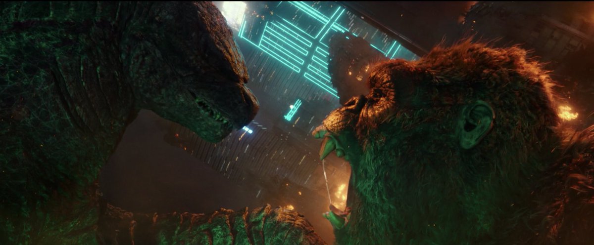Godzilla eventually gets the advantage on Kong and asserts his dominance. Little bit of development from Godzilla here because he chooses not to kill Kong outright. Godzilla respects Kong’s perseverance and leaves him. Kong though succumbs to his injuries in spite of this (10/17)