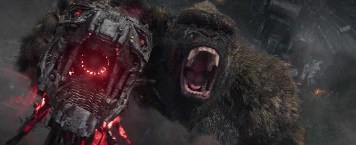 Kong use this to defeat Mechagodzilla. Godzilla then confronts Kong one more time. Kong gets up like he’s ready for a fight but instead throws down the axe putting aside his pride to end the war between the two. Godzilla then doesn’t have Kong submit again and leaves (13/17)