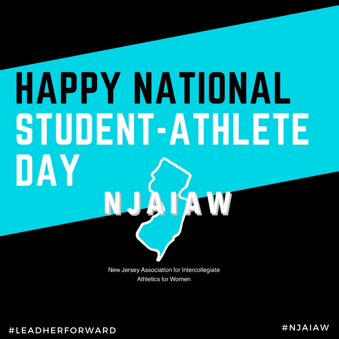 NJAIAW2's tweet photo. A day late but.... Happy National Student-Athlete Day to all the incredible student-athletes who work tirelessly on and off the court, field, track, pool, etc. We are constantly in awe of all your hard work &amp; dedication! https://t.co/8TD3fA6bPt