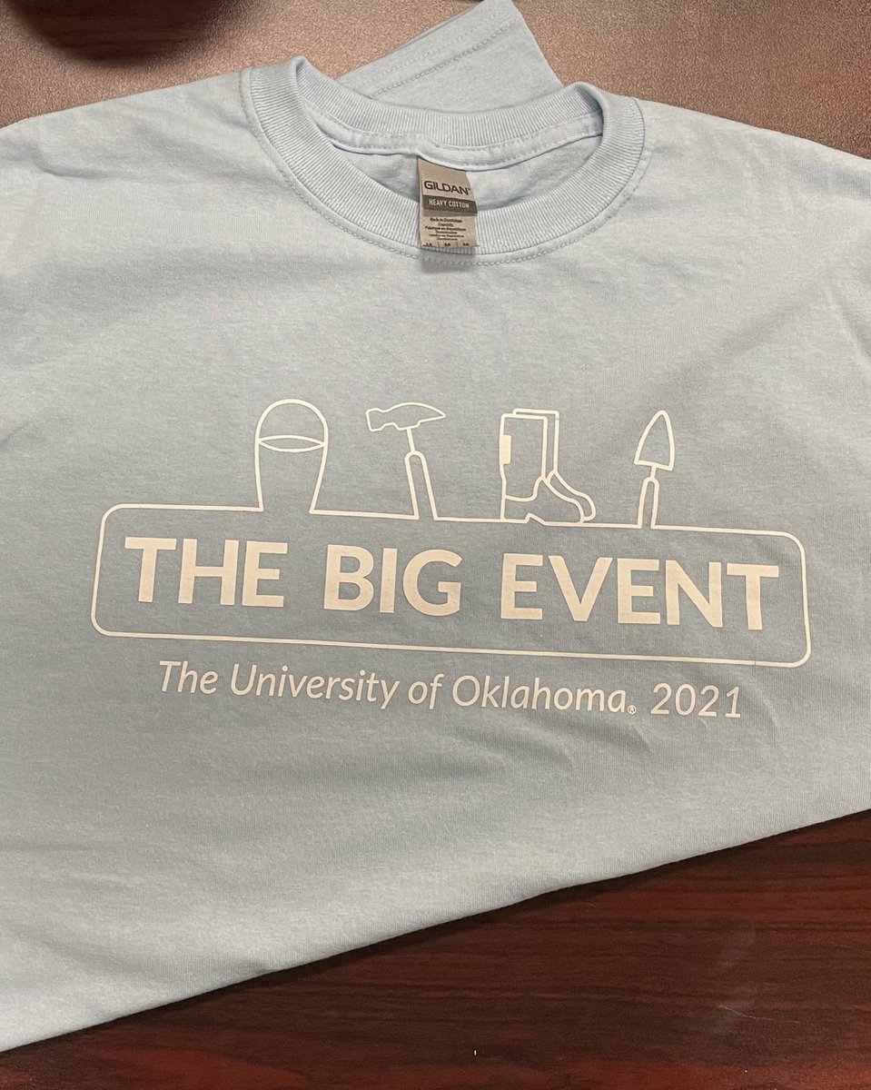 We have our shirts, we have our assignment.  Ready to participate in <a href="/OUBIGEVENT/">The Big Event at OU</a> on Saturday!!!!  #community #thebigevent
