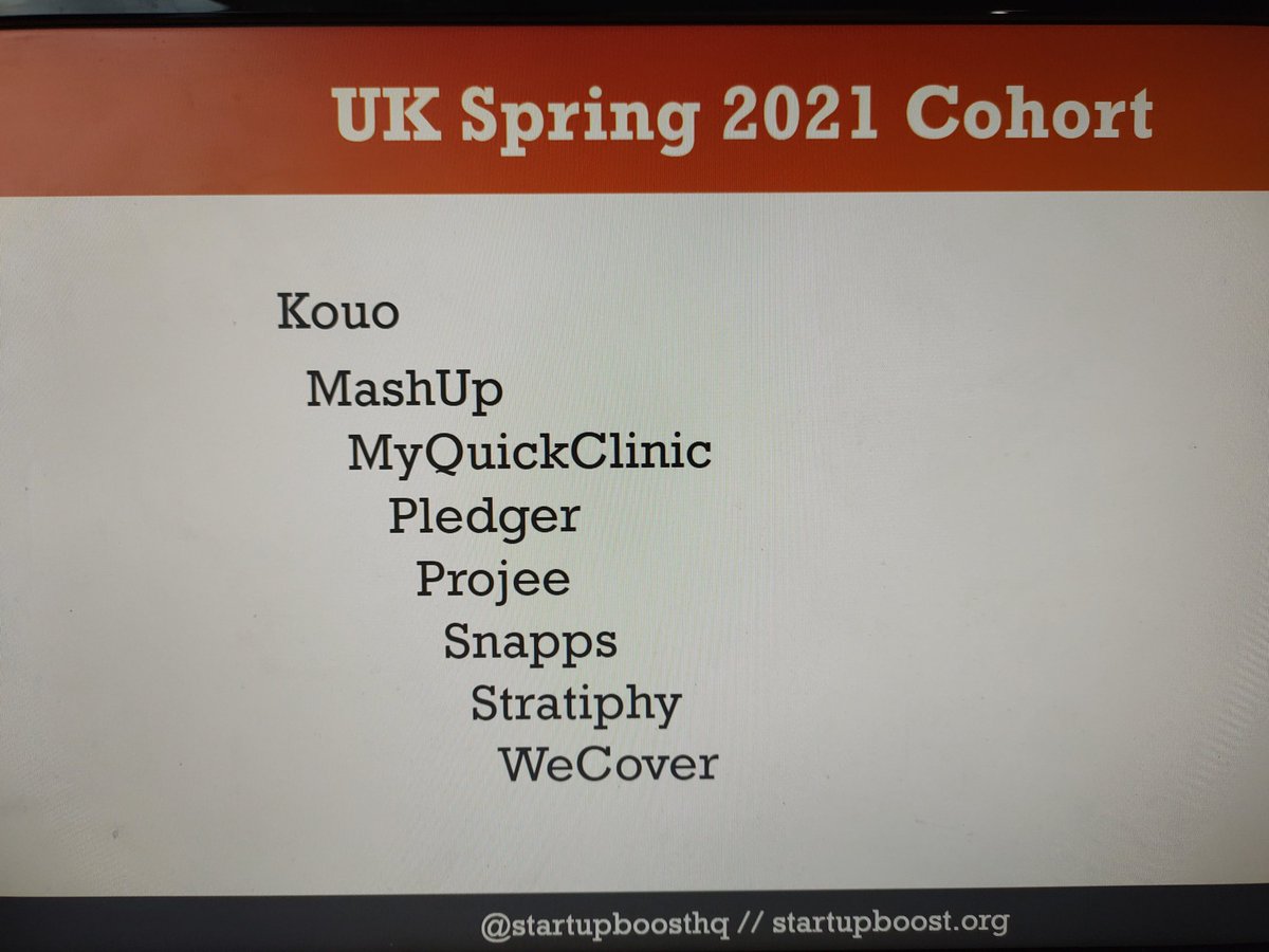 FoundersBoostUK's tweet photo. Whoop whoop week 1 UK cohort @startupboosthq 
@wearepurchit @BluSkyTax @Websand @IaGrowth @ https://t.co/dR8A1x9OQg