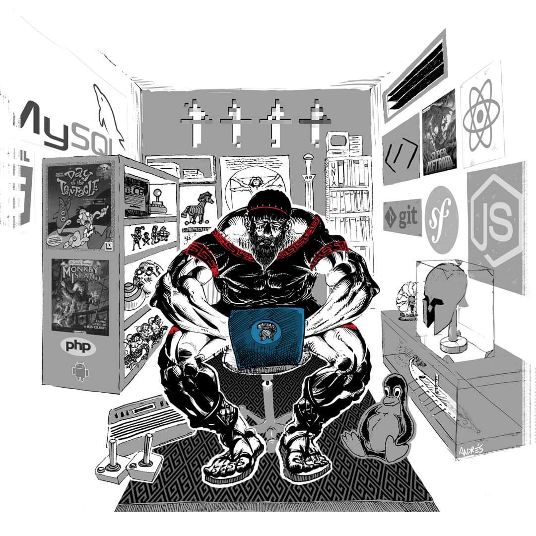 Because being creative is essential for us, we present a magnificent drawing by Andres Campos of Odiseo in a special room. Check out his work here: lnkd.in/eR-RS_C . And more of our stuff at: odiseo.io

#ecommerce #Software #Web #symfony #Webdesign #webdev