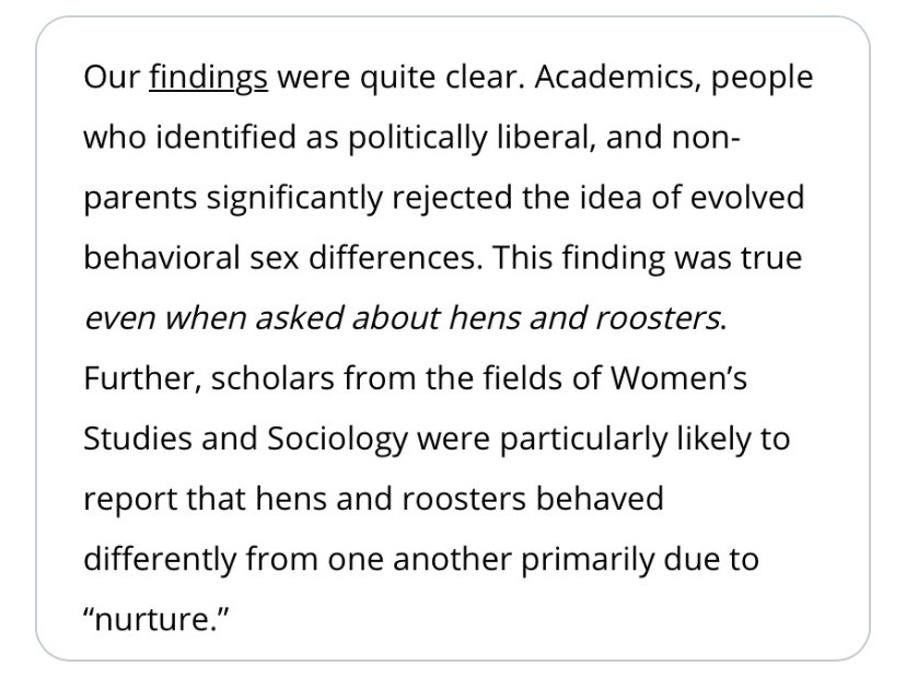 Liberals & people who don’t have any children are more likely to be blank slatists. Not a coincidence.  https://heterodoxacademy.org/blog/politics-evolution-and-gender-a-heterodox-firestorm-and-lessons-learned/