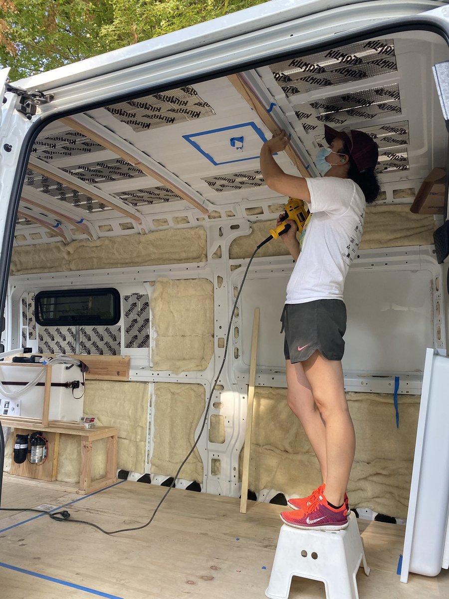 pass_the_fish's tweet photo. Taking a brief intermission from #FishStuff to share that we are almost done building our camper van and I couldn’t be more excited (and proud) that @gwynethmanser and I took on this project, designed it ourselves, learned to use power tools, and are nearly finished!
💃🏻💃🏼🚐🧡 https://t.co/1d52spO3K5