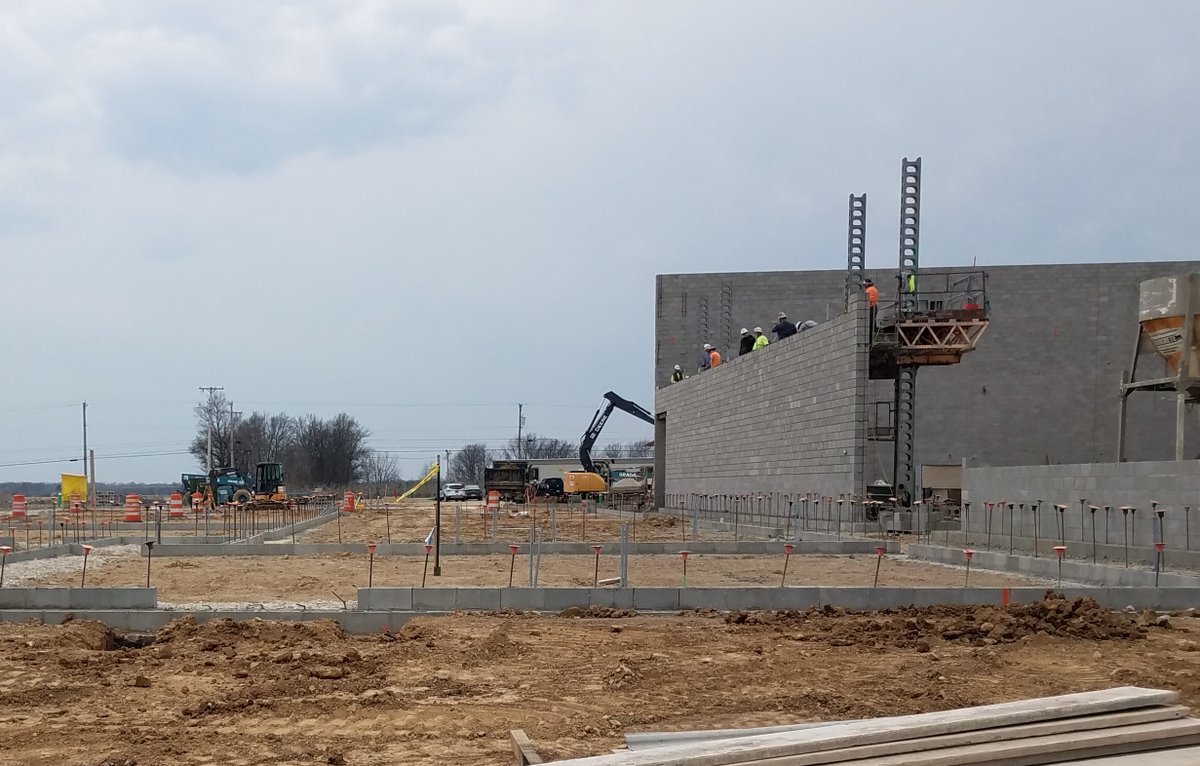 Firelands High School is making great progress - masonry is going up and building is taking shape!