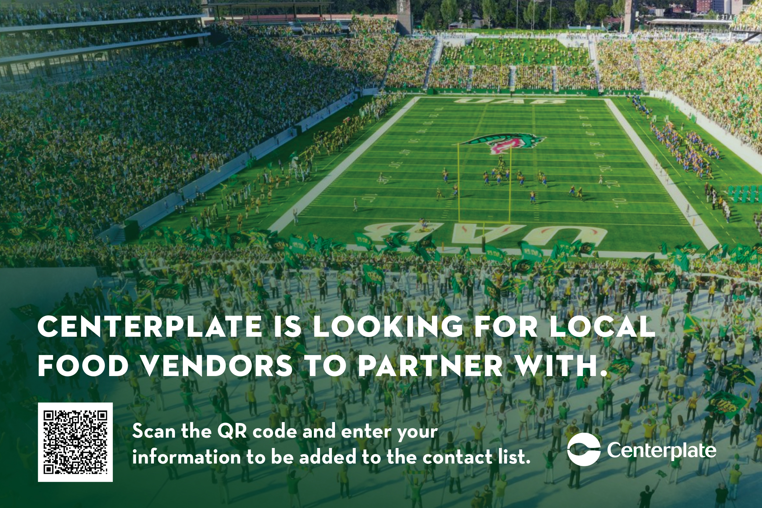 Protective Stadium on X: Attention local restaurants and food vendors,  want to show off your eats and drinks with a side of football? @Centerplate  is looking for local vendors to partner with