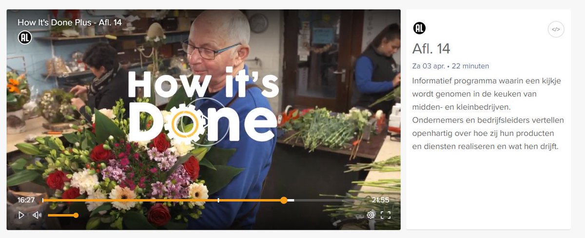 Onze klant Bloemsierkunst Huub Robeerst bij RTL in "How it's done". Binnenkort gaat WSP Parkstad langs voor een succesverhaal.