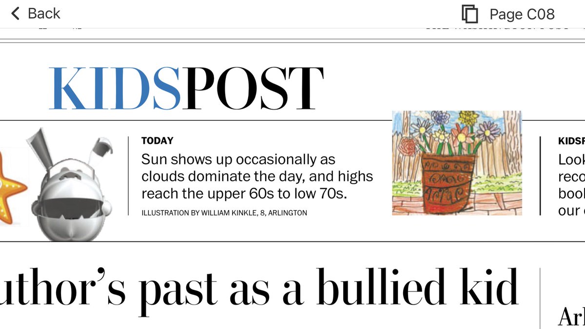 Congratulations to this ATS 2nd  grade artist who’s work was published in today’s KidsPost! We are very proud of you 👏<a href="/washingtonpost/">The Washington Post</a> <a href="/APS_ATS/">Arlington Traditional School (ATS)</a> <a href="/APSArts/">APS Arts Education</a> @BarredArte <a href="/CBarronDC/">Christina Barron</a> #APSartsthrive <a href="/ats_pta/">ATS PTA</a> @MsBlakesClass