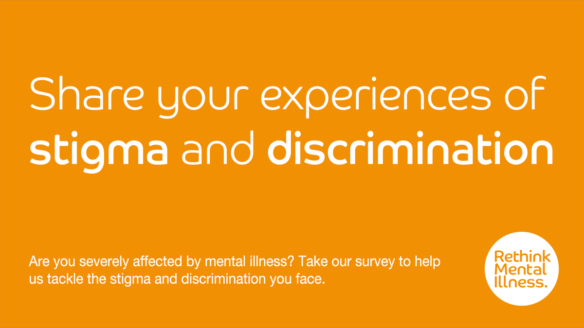 🚨 SURVEY 🚨 

Despite the success of the Time to Change campaign, we know that many people living with severe mental illness still face stigma and discrimination. 

We must continue to tackle stigma. Take our short survey to help us 👉 bit.ly/3dBDglO