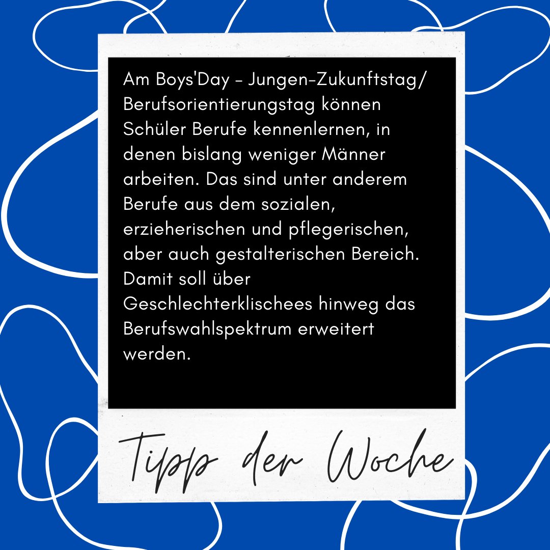 Berufsorientierung in Pandemiezeiten ist gar nicht so einfach. Am 22.4. finden der Girls Day &amp; Boys Day, mit Angeboten vor Ort und vermehrt digitalen Angeboten statt. Alle Infos unter girls-day.de  boys-day.de
#sozialearbeit #berufsorientierung