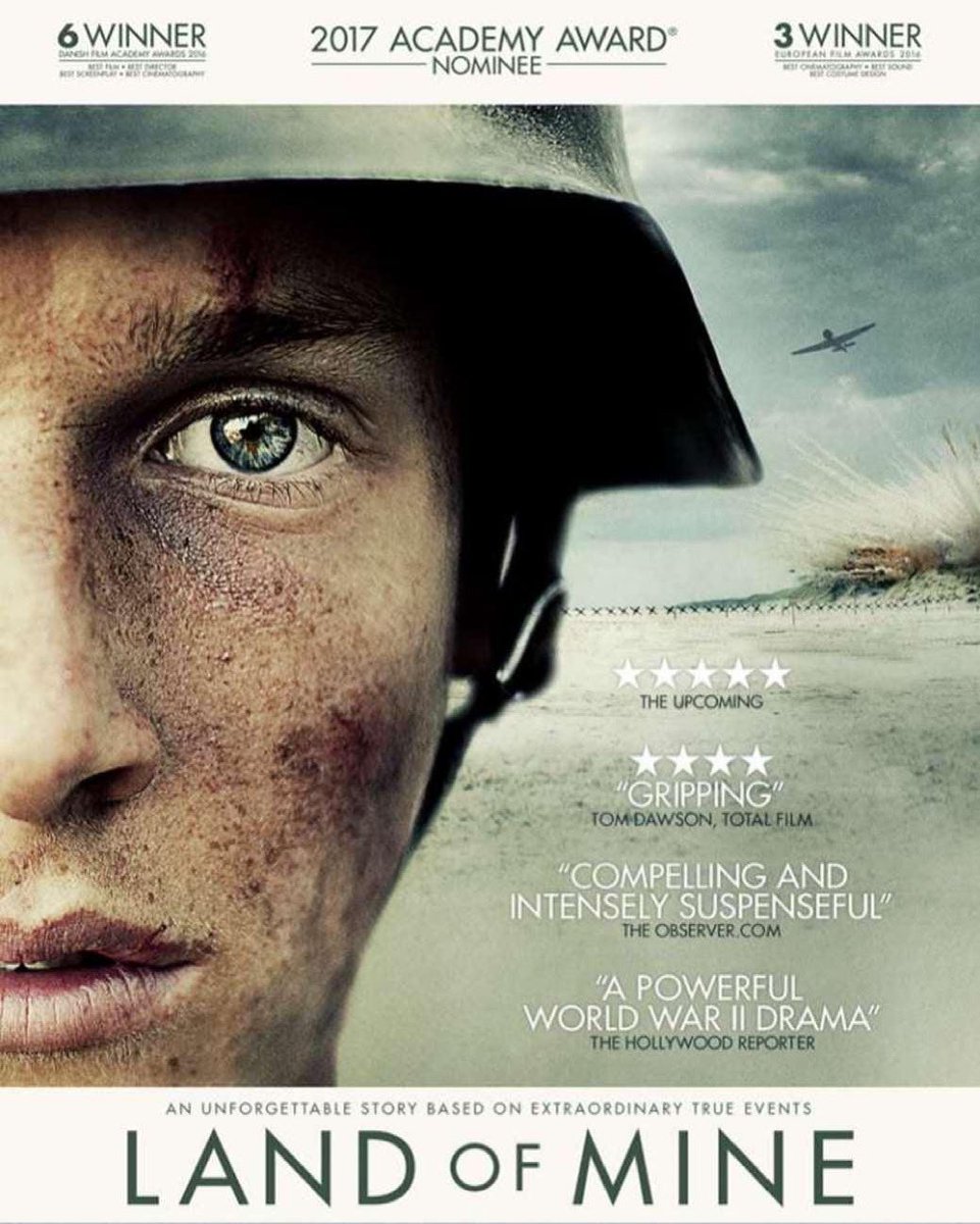 Souranath's tweet photo. #LandofMine An emotional historical drama written and directed by #MartinZandvliet and superb performance by #RolandMøller
The film was the Danish nomination at the #Oscars in the Best Foreign Language Film category.
#thatGuyFromCinemaForensic #Undersandet #danishcinema https://t.co/DFlYkBuajK
