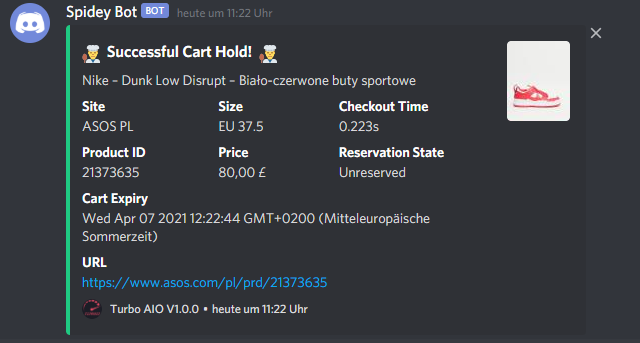 Bot: <a href="/TurboAIO/">Turbo AIO</a> 
<a href="/TurboNotify/">Turbo Notify</a> with the fastest Monitors 🔥🚀