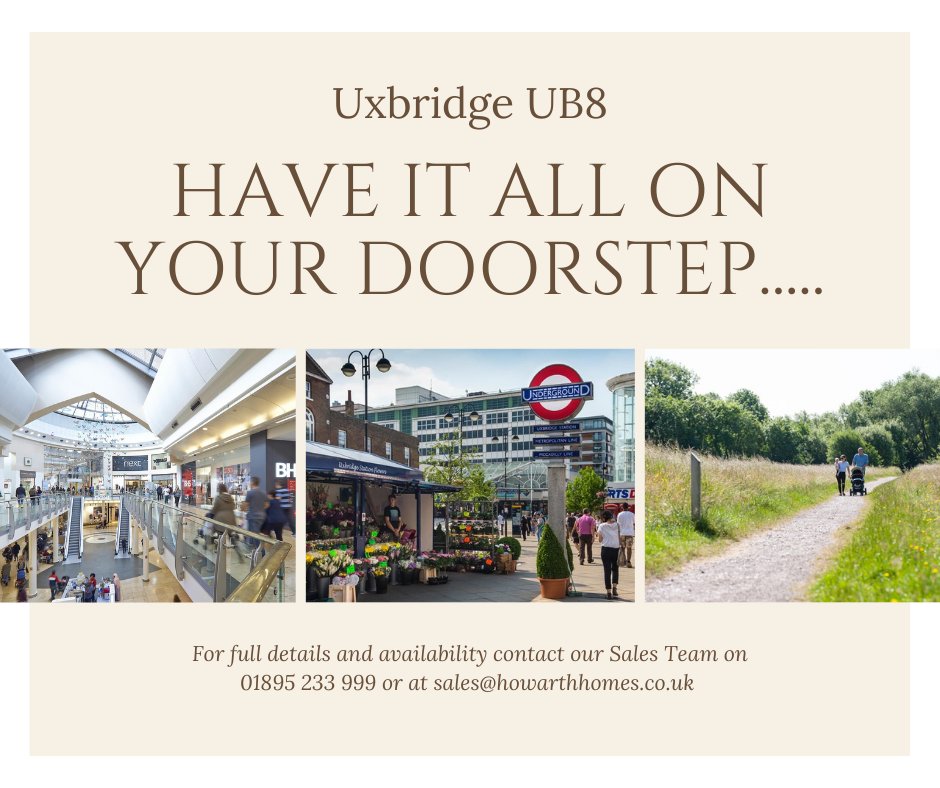 With lockdown restrictions easing on Monday, why not get out and view our available apartments. Call our Sales Team to book an appointment on 01895 233 999 or email at sales@howarthhomes.co.uk