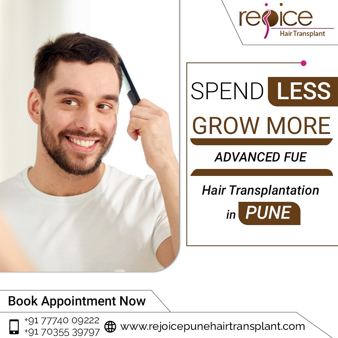 Spend less grow more advanced FUE hair transplantation in Pune.

rejoicepunehairtransplant.com
Book Appointment - 7774009222

#hairtransplant #hairtransplantation #hair #baldnesssolution #hairtransformation #hairtreatment #Rejoice #rejoicehairtransplant #pune #baldness #fuetretment