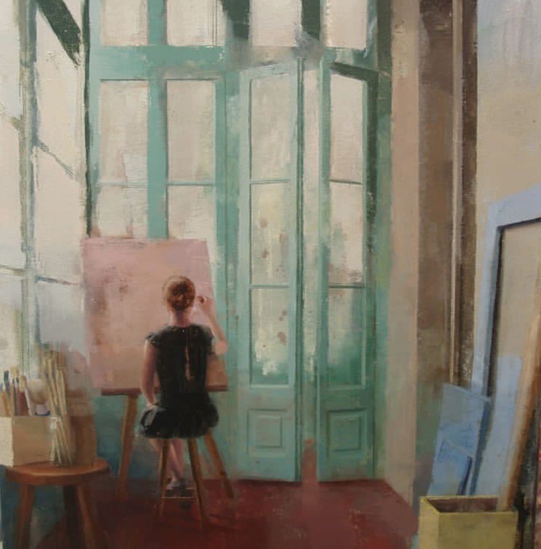 Jopolkadot's tweet photo. “No need to hurry. No need to sparkle. No need to be anybody but oneself”

Virginia Woolf

Artwork © Alejandra Caballero https://t.co/MfSNKwoBXA