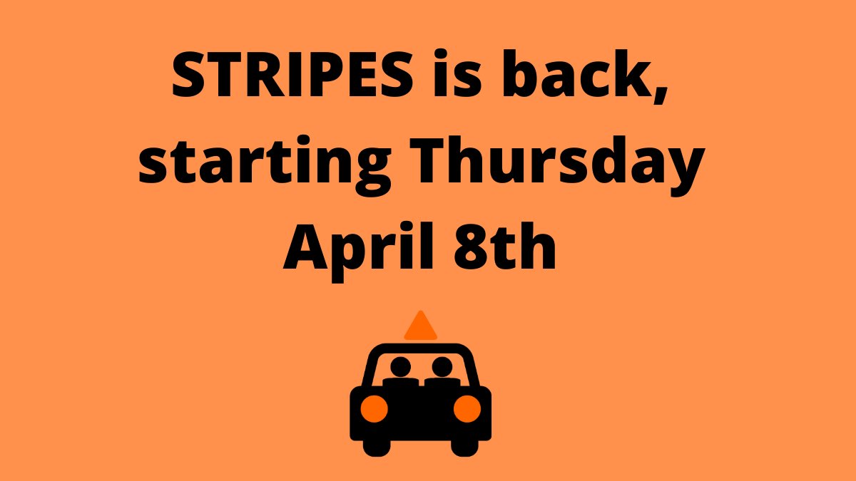 muSTRIPES's tweet photo. STRIPES will resume operations Thursday, April 8th. We have made changes to our operations to protect the safety of our patrons and volunteers, read below to learn about these new guidelines (1/6) https://t.co/wH5znNKJg5