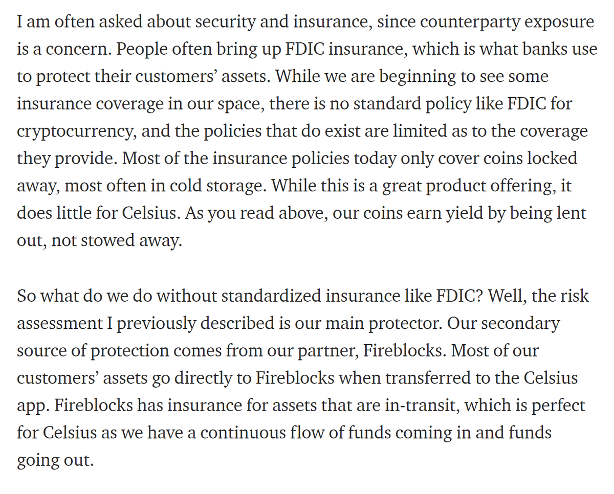 The writer of the blogpost either does not know what FDIC insurance covers, or chooses to give a misleading impression of what it covers. (In my experience MANY crypto companies mislead customers about the nature and coverage of FDIC insurance.)