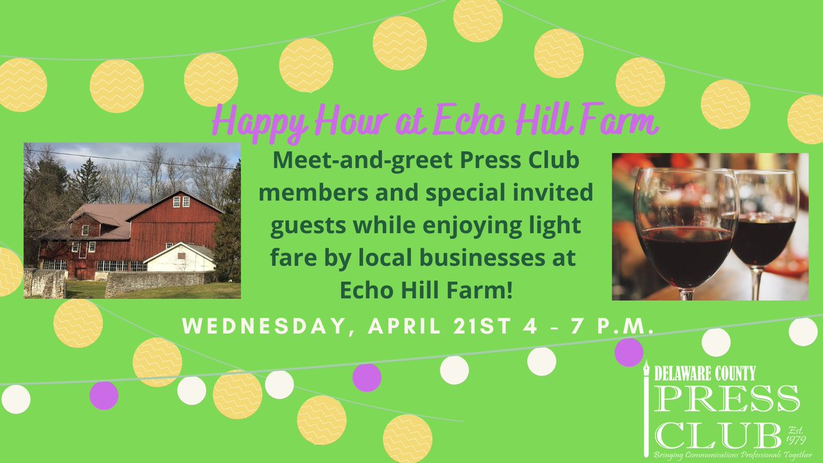 The @DelcoPressClub is hosting its first in-person event of the season on April 21st.  Want to join us?  Get your tickets here!  #DelcoPressClub #communications #PublicRelations #Delco thepressclubpa.org/event-details/…