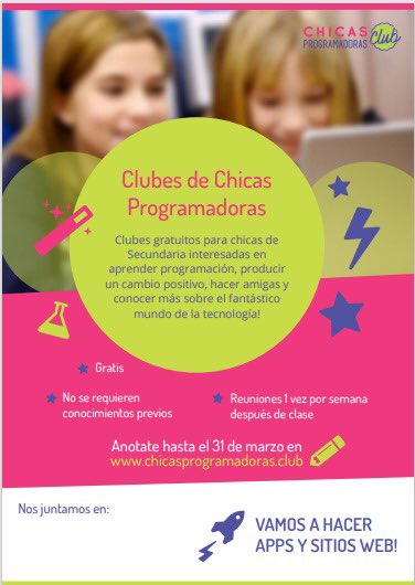 twfl010's tweet photo. Para chicas de 13 a 17 años 
Edición abril 2021 
cc @Globant @femitraders https://t.co/KGUqZX0Nmj