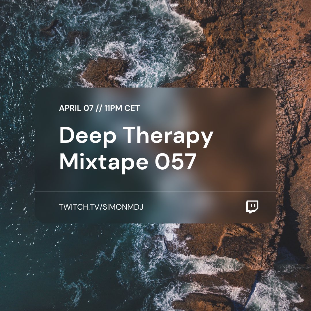 SimoneMDj's tweet photo. See you today at 11pm Cet time on https://t.co/MuS5PpFCop
#djset #twitch #stream #simonmdj #deeptherapy #deephouse #housemusic #organichouse #melodichouse #progressivehouse #deeptech https://t.co/w9YDbxvSg9