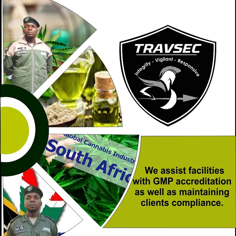 Info@travsec.co.za 
#Cannabis Security
#Complaince 
#GMP
#QMS