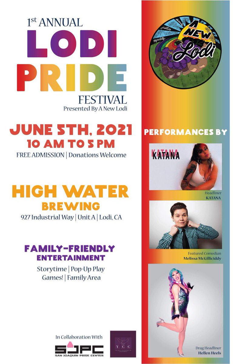 katdellis's tweet photo. June 5th is A New Lodi’s 1st Annual PRIDE Festival. This is Lodi’s first pride, in Lodi. I am so excited for this and we hope to see you all there! #LodiPrideFest @lodi_new https://t.co/hZrT5IvCJK