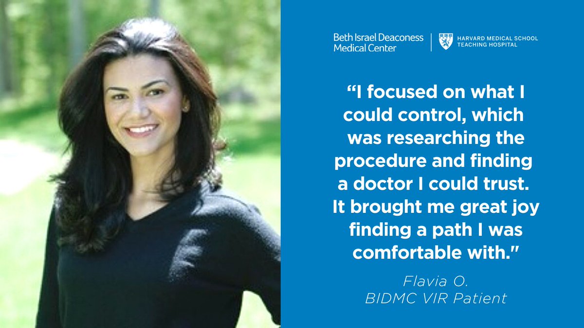 BIDMC Interventional Radiology (@bidmcvir) on Twitter photo Like thousands of women, Flavia O. suffered from fibroids. In 2020, she learned about uterine artery embolization & a nurse friend recommended Dr. <a href="/juliecbulman/">Julie Bulman, MD</a> & the <a href="/BIDMCVIR/">BIDMC Vascular & Interventional Radiology</a> team for this minimally invasive treatment.
➡️bidmc.org/about-bidmc/ne…
#IRad #UFE #WomensHealth Like thousands of women, Flavia O. suffered from fibroids. In 2020, she learned about uterine artery embolization & a nurse friend recommended Dr. <a href="/juliecbulman/">Julie Bulman, MD</a> & the <a href="/BIDMCVIR/">BIDMC Vascular & Interventional Radiology</a> team for this minimally invasive treatment.
➡️bidmc.org/about-bidmc/ne…
#IRad #UFE #WomensHealth