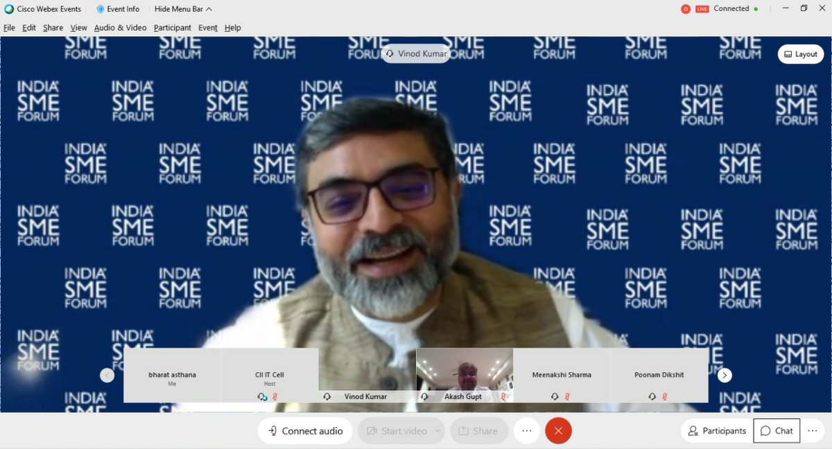 CIIEvents's tweet photo. Over the yrs, #ecommerce has empowered many #MSMEs to digitise, tap consumer demand for online shopping &amp; help India become Atmanirbhar. ~ @VKwuthoo, President, @SMEForumIndia at #CIIWebinar on eCommerce as a Growth Highway for Aatmanirbhar Bharat. #ecommerceforatmanirbharbharat https://t.co/pdvlCVzIY7