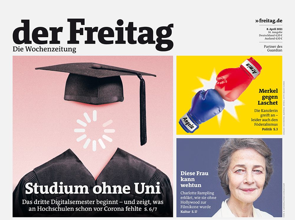 derfreitag's tweet photo. #Studium ohne #Uni: Das dritte #Digitalsemester beginnt – und zeigt, was an Hochschulen schon vor #Corona fehlte
Im neuen Freitag – ab Donnerstag am Kiosk oder digital
#Bildung #Digitalisierung #COVID19
https://t.co/K8QbOWVmxT https://t.co/kYuaJiv8DM