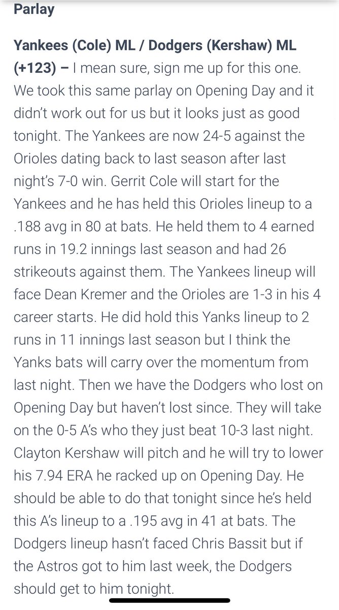 BetKyleCovers's tweet image. When the Jackhammer hits...BITCH!

3-0 night with a 🔨 win from the veterans of #GamblingTwitter 💰

White Sox ML Jackhammer ✅
Yanks/Dodgers ML Parlay ✅
Arizona/Colorado Over 10.5 ✅

Like what you see? 

Daily: $10
Weekly: $50
Monthly: $150

RT for a chance at a free week 👀