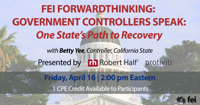 melissascr's tweet photo. @RobertHalf &amp; @Protiviti are proud to sponsor #FEIForwardThinking. Join the latest session “One State's Path to Recovery” on 4/16 to learn how Betty Yee plans to help lead the CA economy out of crisis. Discount code: FT21SPONSOR @FEINews https://t.co/sHpG7LbGcN https://t.co/hMMqxucQJn