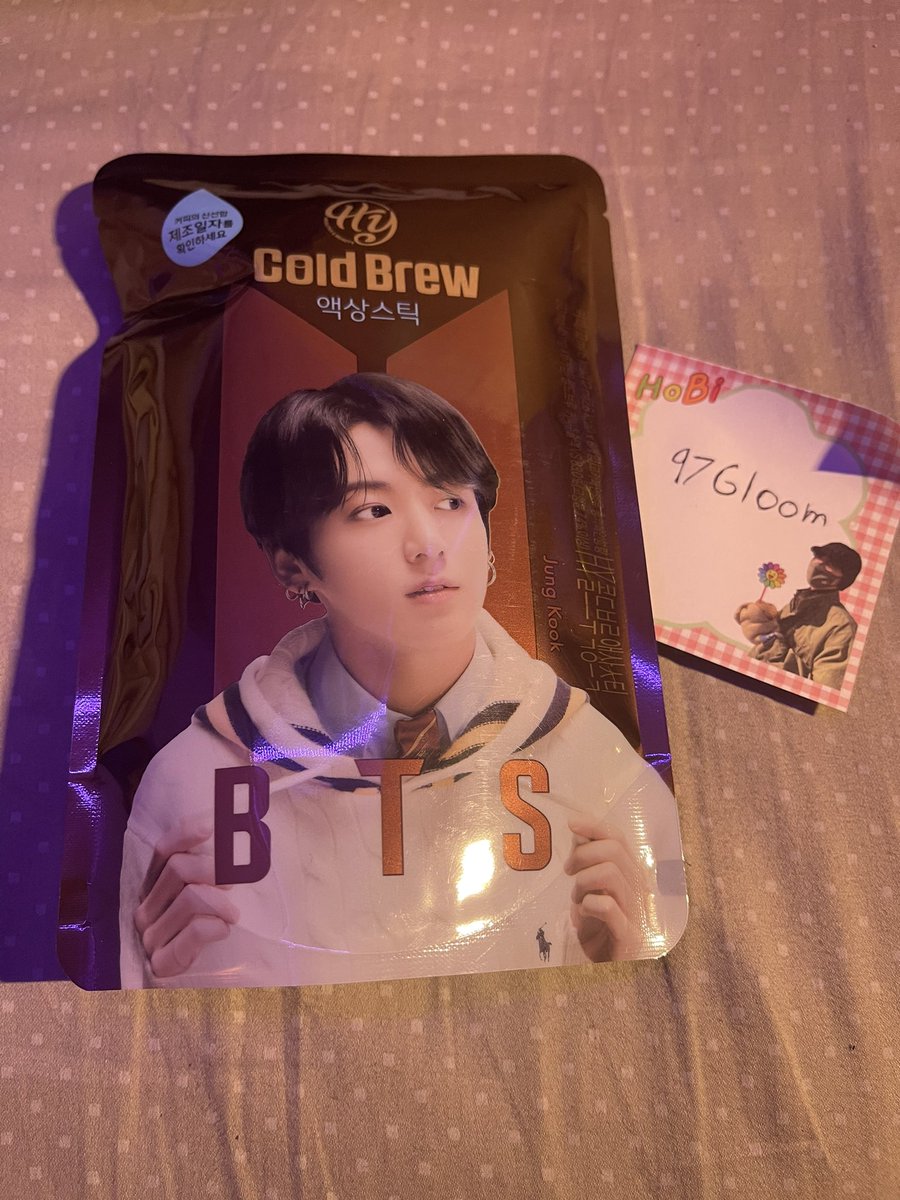 WTS Jungkook and Hoseok Cold Brew coffee packets! One of each available $10 each + shipping