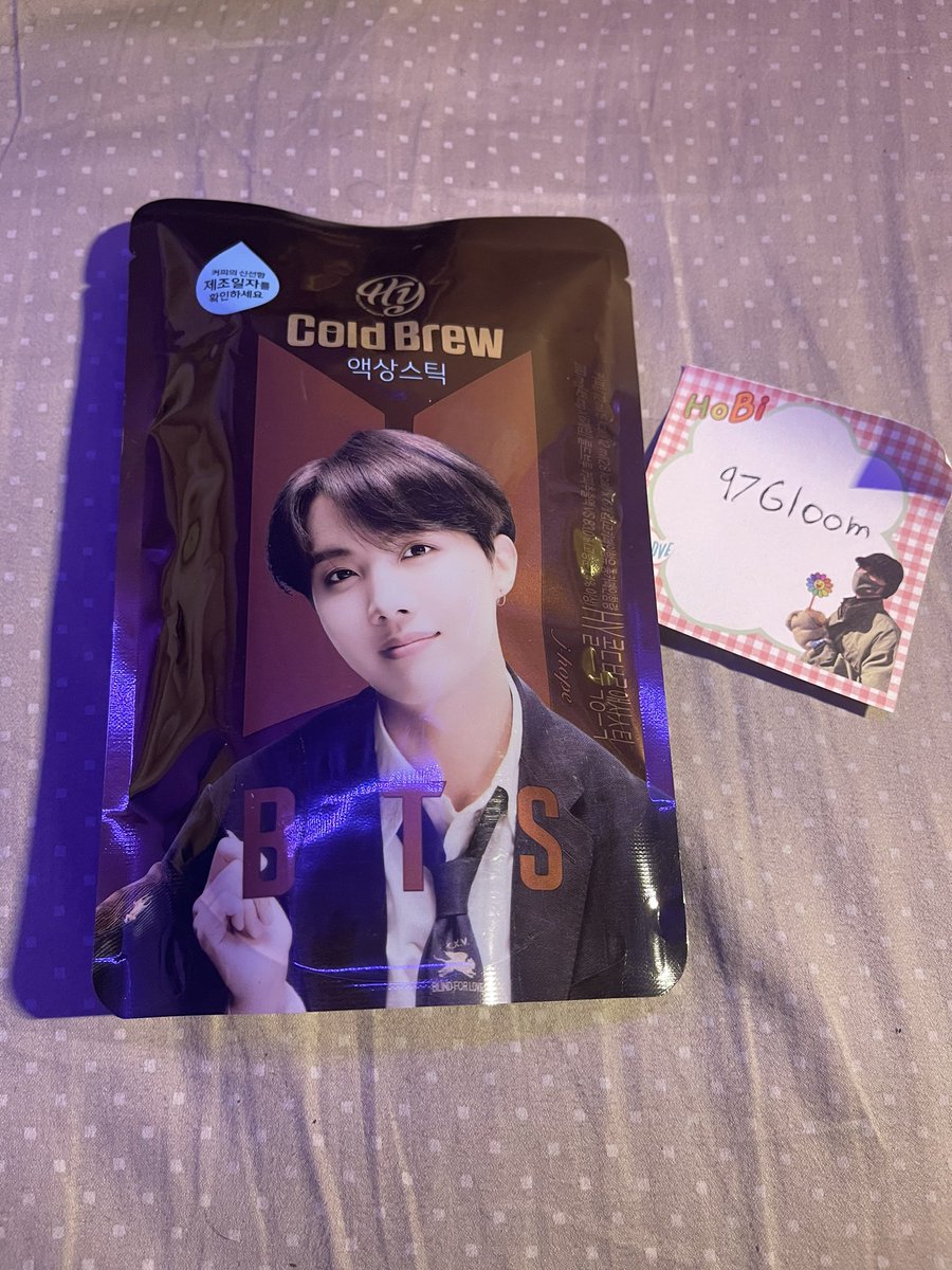 WTS Jungkook and Hoseok Cold Brew coffee packets! One of each available $10 each + shipping