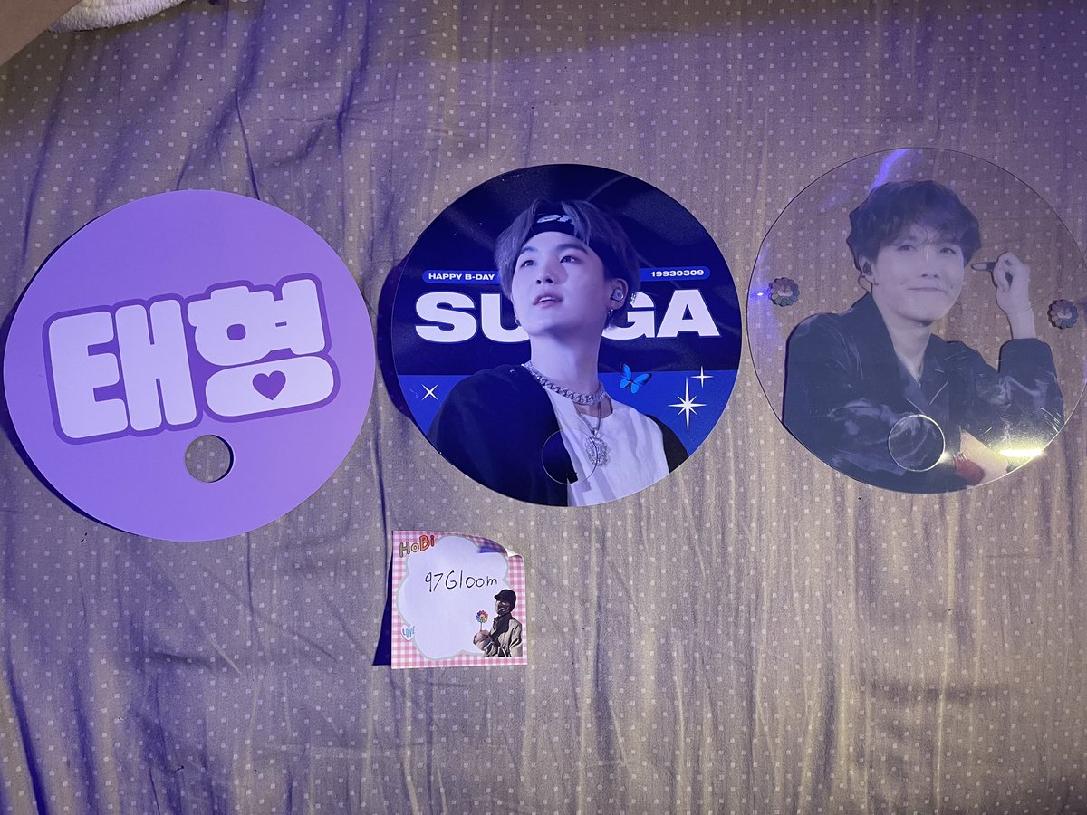 WTS K-army made Taehyung, Yoongi, and Hoseok fan/pickets! 1 of is each available $3 each + shipping