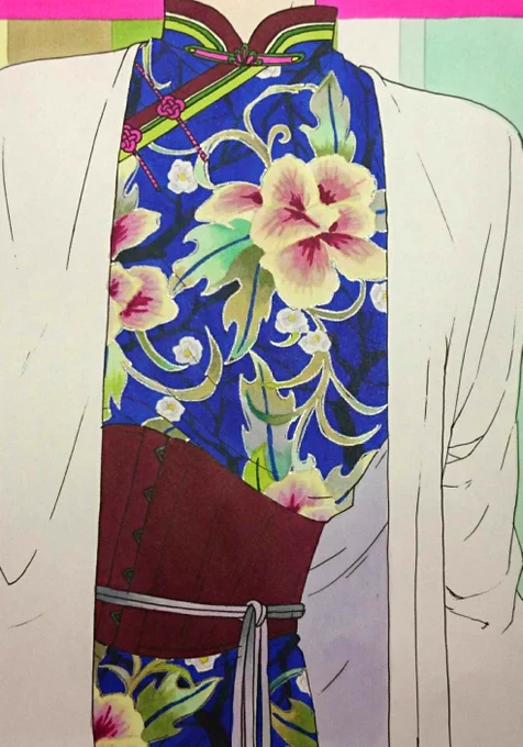 なんちゃってチャイナ服考えるのすき 