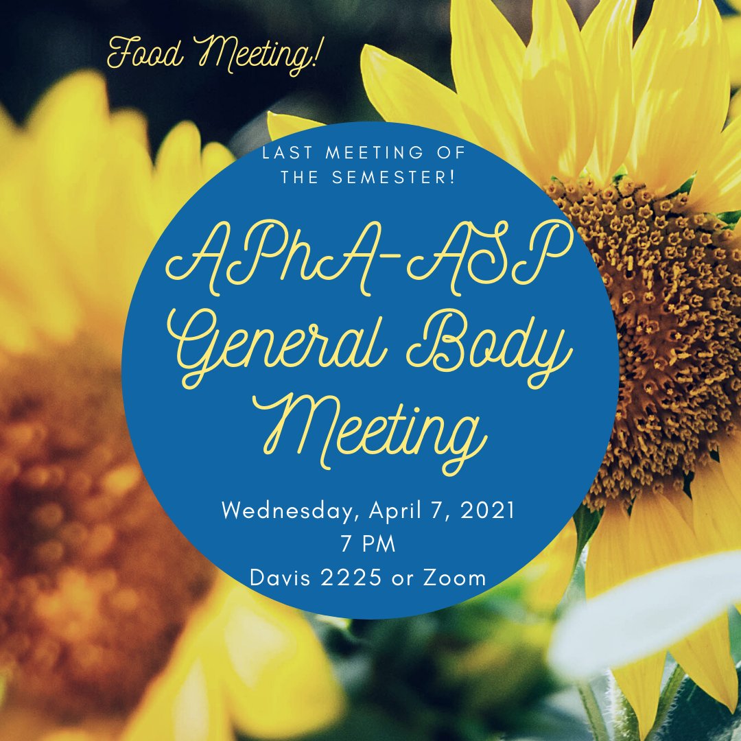 uf_aphaasp's tweet photo. Come Join Us Tonight!
Last Meeting of the Semester!
Come Hungry! https://t.co/mT2Meo9R5O