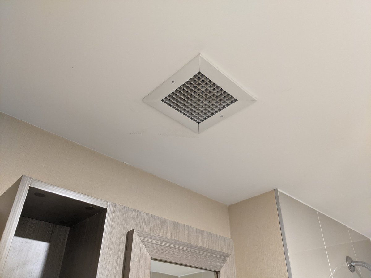 Pandemic or not, if kitchen & washroom exhaust fans are not functioning (toilet paper not sticking to the grill) or worse, slight air movement into the apartment, bring it to management's attention immediately./14