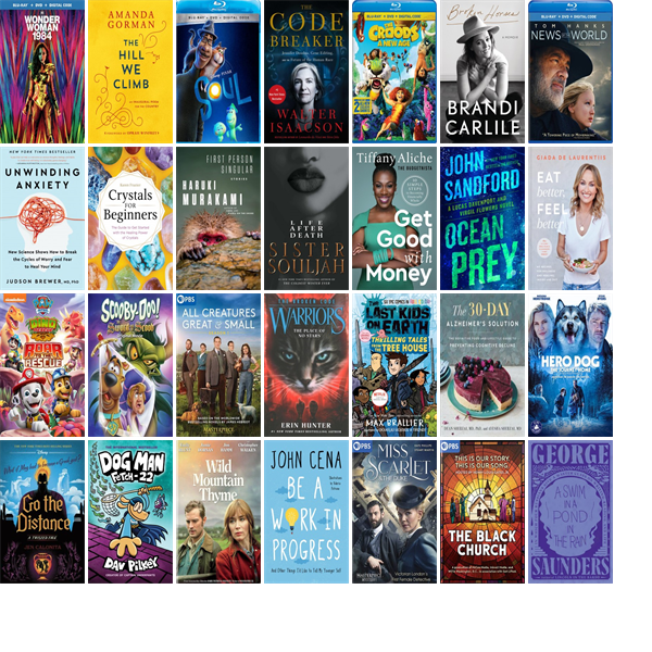 This week the Ephrata Public Library has 396 new books and 60 new movies.  New items include Wonder Woman 1984, The Hill We Climb, Soul, The Code Breaker, The Croods, Broken Horses, News of the World, Unwinding Anxiety, and Crystals for Beginners. https://t.co/YZD14tja3I https://t.co/Tca9EYgwxc