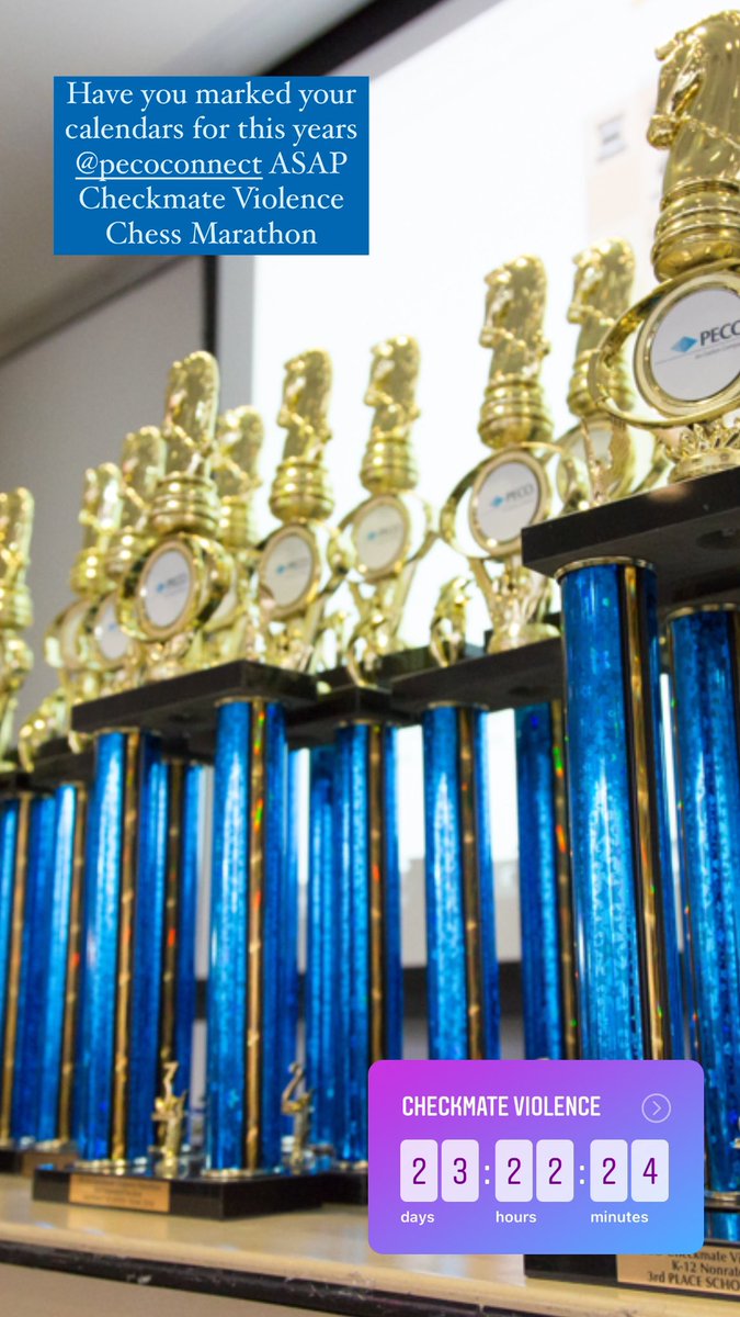 PhillyASAP's tweet photo. MARK YOUR CALENDAR- @PECOconnect ASAP #CheckmateViolence Chess Marathon, Saturday, May 1st streaming live on Twitch & YouTube thanks to @ChessKidcom. Event is 1 day to prevent screen time overload, but we’ll STILL have matches, guest speakers & more! #phillyasap #afterschool https://t.co/8USoPNxDYi