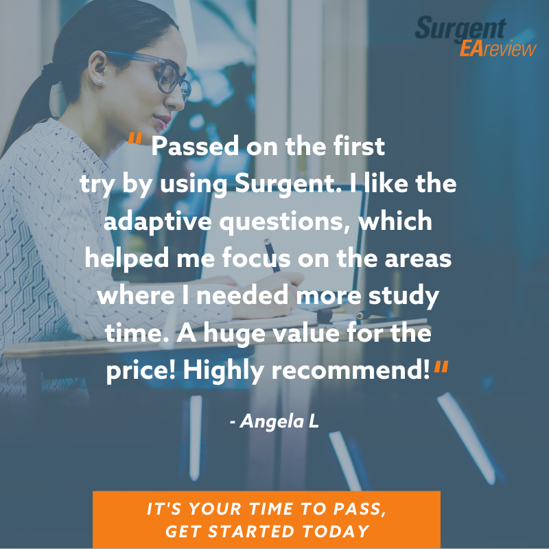SurgentExamPrep's tweet photo. What're you waiting for? It's your time to pass the EA Exam.

Get started today with Surgent. https://t.co/JiZKFJvIW1
