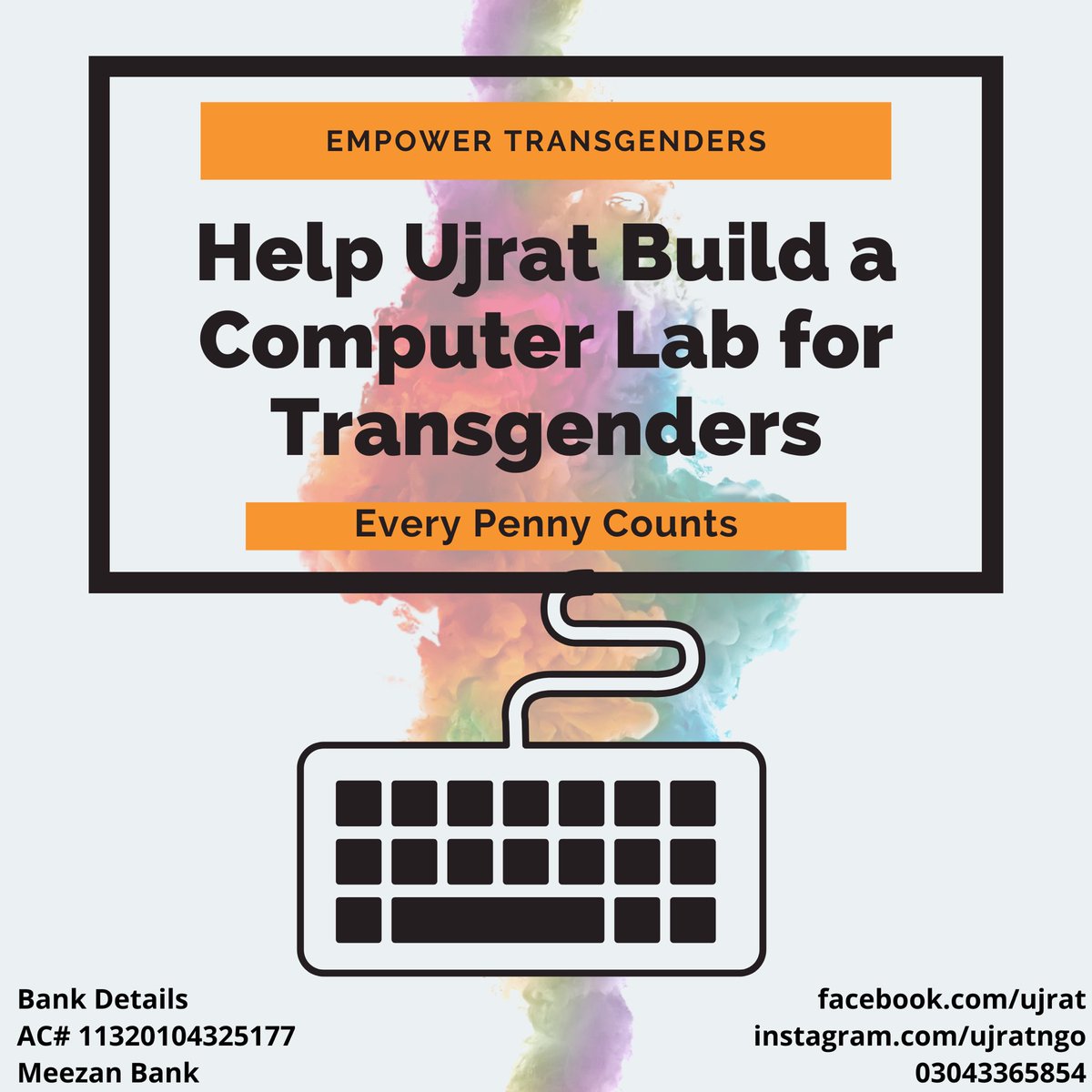 ujratngo's tweet photo. Let’s equip the transgender community with the most essential ingredient i.e technology.

#TransRightsAreHumanRights #TransDayOfVisibility #trans #donations #skill #hunarsehaiazadi https://t.co/Qxgw7ILMkK