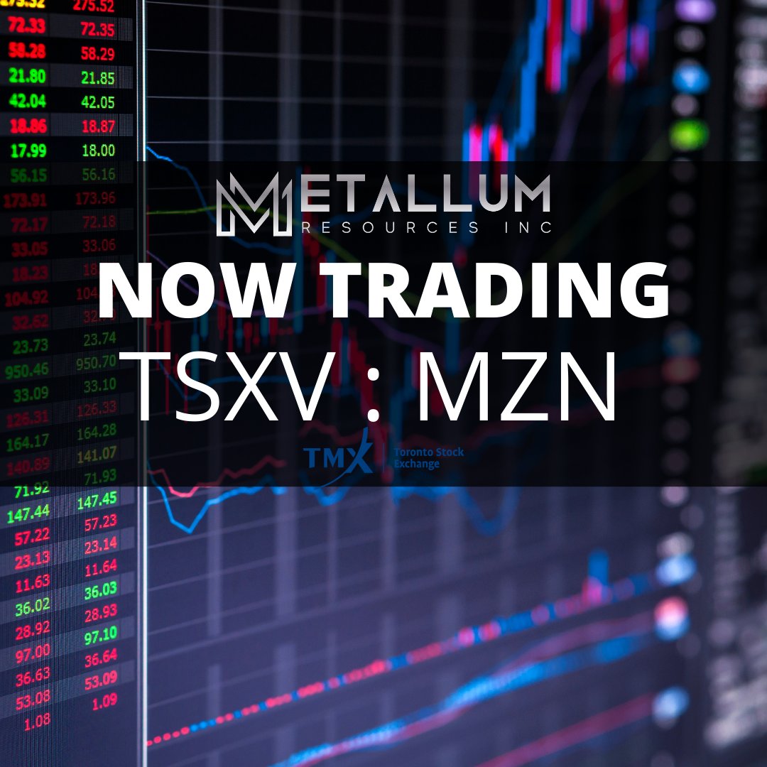 metallumzinc's tweet photo. ๐ขWe are live on the Toronto Stock Exchange for Trading!! TSXV:MZN
.
#torontostockexchange #tsx #mzn #metallum #metallumresources #zinc #zincmining #zincmine #miningzinc #zincresources #miningindustry #mining #mineral #minerals #geology #investor #investornews #investing #metals https://t.co/TM6pfn9WPm