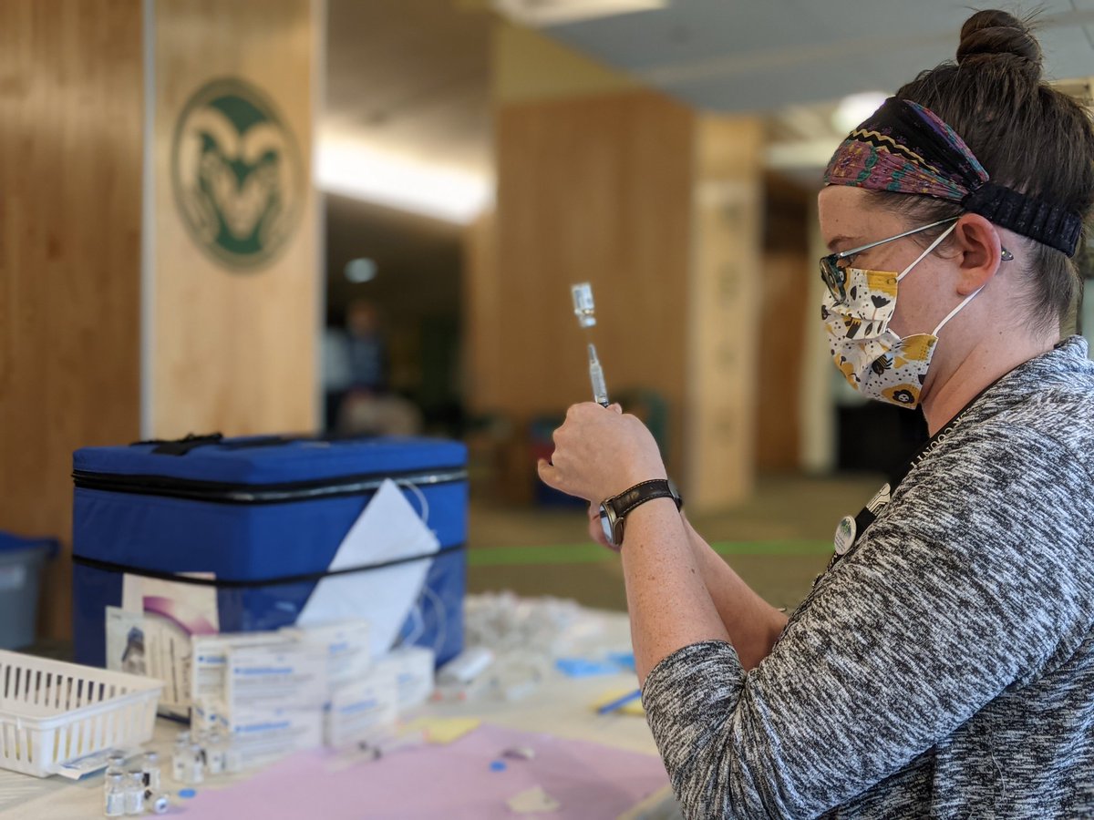 larimerhealth's tweet photo. Here we go! Another day of vaccines and working to end this pandemic. More and more appointments are opening up every week in #LarimerCounty! Visit https://t.co/3mv2euEteE for info and registration. Slots full? Check back soon! You'll get your shot. https://t.co/8AqXI8yw2j