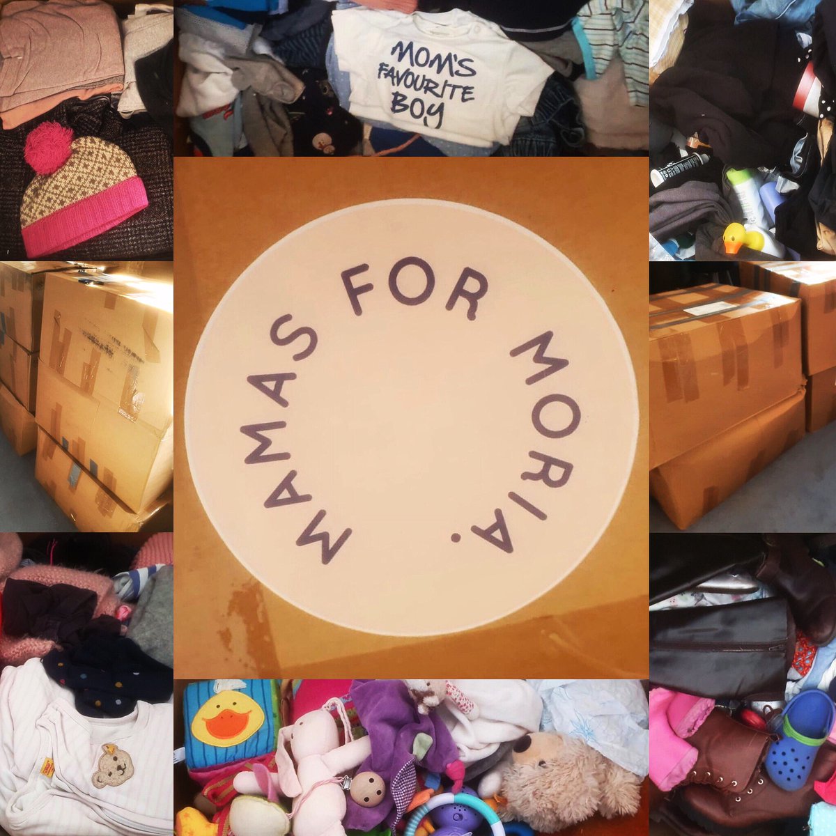 HopeProjectOrg's tweet photo. Thank you so much to @mamasformoria for sending us 10 big boxes with essential items for our camp distribution!
#mamasformoria #moria #lesvos #moriarefugeecamplesvos #aid #thankyou #hopeprojectlesvos #hopeproject #thehopeproject #moriarefugeecamplesbos #refugeehelp #refugeeaid https://t.co/7CcgdCw40c