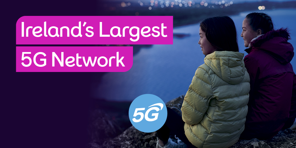 eir's tweet photo. We're delighted to announce that our 5G network now reaches more than 57% of the people in Ireland. 

Our rapidly expanding 5G network spans 268 towns and cities, across 904 sites and is complemented with 4G coverage across 99% of the population of Ireland.  

#LetsMakePossible https://t.co/dojIebKB7W