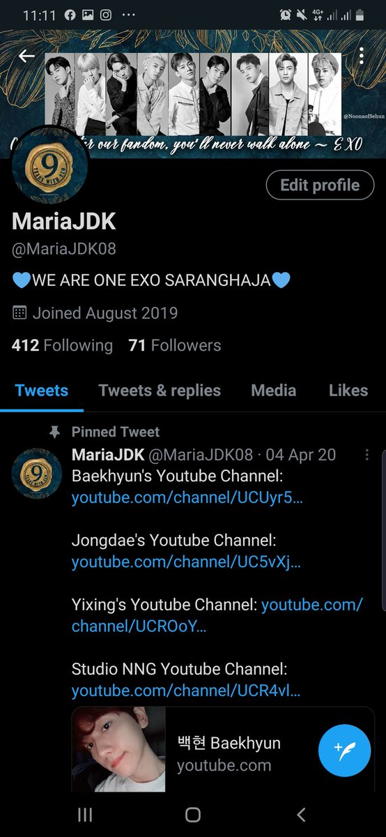 MariaJDK08's tweet photo. @NoonaofSehun @weareoneEXO 💙💙💙 https://t.co/jg6ztKvMCv