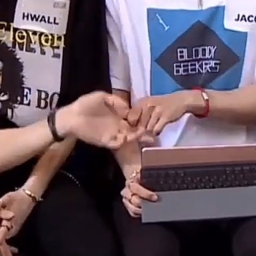 jacob holding his hand