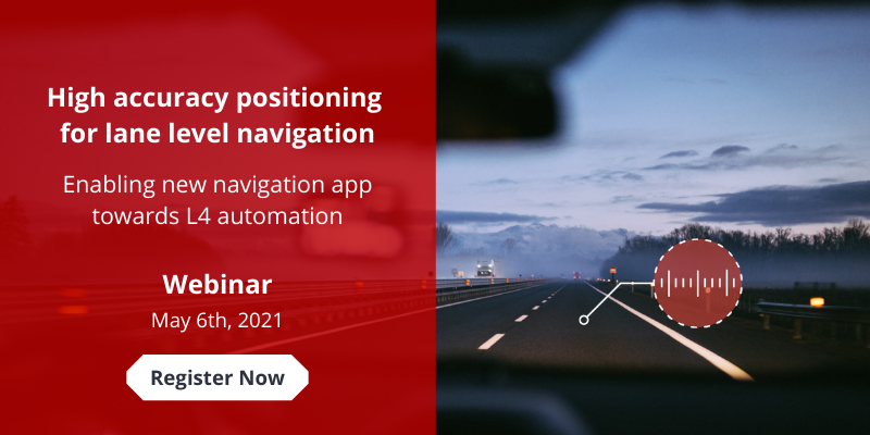 Join us in our next webinar🎯High accuracy positioning for lane level navigation🎯 The event will take place online on May 6th, 2021. Please check it out here: my.demio.com/ref/WMD3QLvZDd…