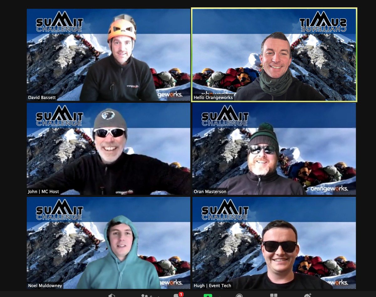 OrangeworksIE's tweet photo. We’ve a new virtual mountaineering challenge for teams working remotely around the world called the #SummitChallenge 🏔 Meet your team online &amp; take the journey together on your smart device, Event is MC lead by Ireland’s leading virtual Mountain Explorer ⛰ #CreatingExperiences https://t.co/498jql19Jk